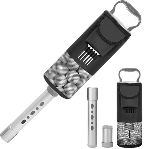 Golf Ball Shagger - Tube Storage Stand, Balloon Collection Device | Aluminum Tubes Balls Collector Golfs Equipment, Easy Pick-up Tool, Mang