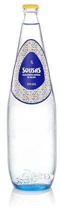 Sousas sparkling silica water 6x1L GLASS bottles