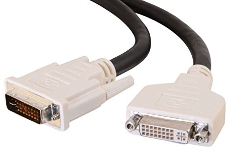 C2G 2m DVI-I M/F Dual Link Cable cavo DVI Nero