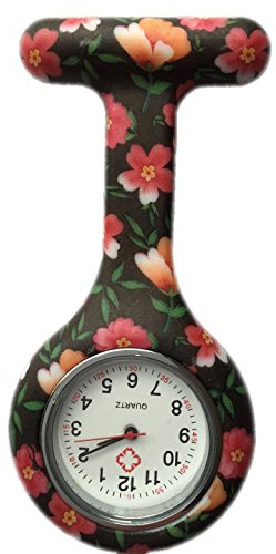 Boolavard® TM Schwesternuhr Broschenuhr für Kittel, Bunt, mehrfarbig