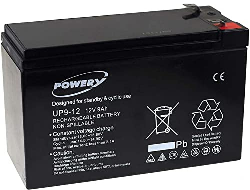 akku-net Blei-Gel-Akku für USV APC Back-UPS ES 550 9Ah 12V (ersetzt auch 7,2Ah / 7Ah), 12V, Lead-Acid