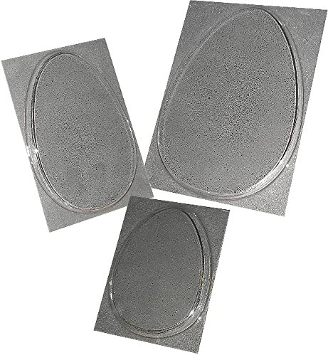 Set of 3 Plain Easter Egg Plaque Moulds Chocolate Molds