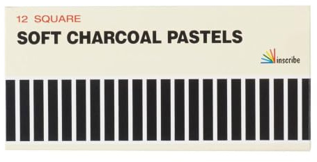 Inscribe Pastellkreide, weich, anthrazit, 12 Farben