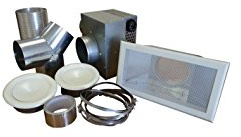 Aeroval DS 250 Eco Kit de distribution pour récupération d'air chaud de poêles