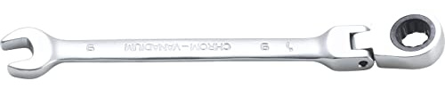 BGS 6709 | Llave combinada con carraca | ajustable 90° | 9 mm