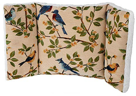 Vital Comfort Rückenkissen Vögel– Ergonomisches Kissen für Lendenwirbelsäule, fördert gesunde Sitzhaltung, ideal für Sessel oder Sofa, waschbarer Bezug, für Tiefe Entspannung