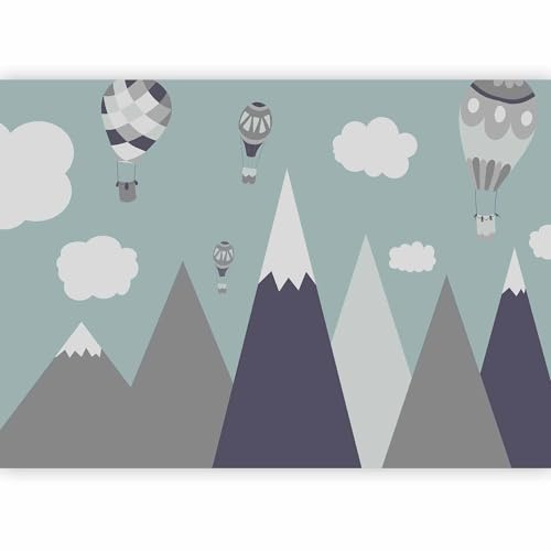 murando - Carta da Parati Adesiva Moderna per Bambini, Montagna, 392x280 cm | Fotomurale Autoadesiva, Pellicola Murales, Decorazione da Muro XXL, Carte da Parati Moderne, Cielo, Produzione Europea