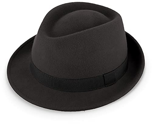 fiebig Miller Trilby Wollfilzhut | Filzhut mit gleichfarbigem Ripsband | Fedorahut Made in Italy