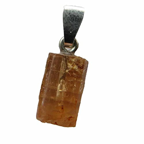 Edelsteinartikel Goldtopas Anhänger Silber, Imperial Topas Schmuck Ketten-Anhänger, Topas Einzel-Kristall N15