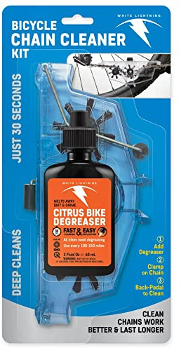 White Lightning BICYCLE CHAIN CLEANER KIT | DEEP CLEANS Bike Care Degreaser, 2.0 ounces