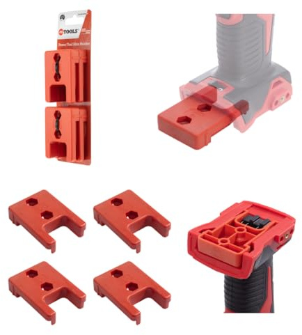 48 Tools 18V Power Tool Halterung für Milwaukee | 4er-Set | Robustes Design | Sichere Aufbewahrung | Ideal für Werkstatt & Baustelle