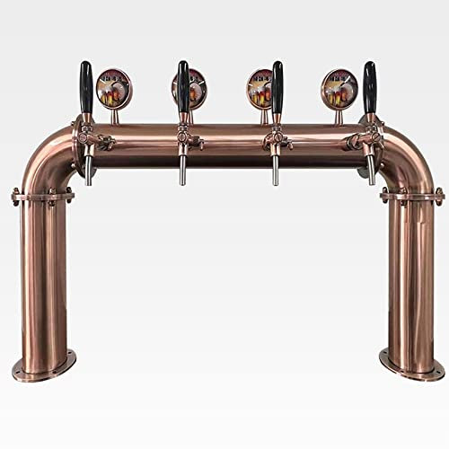 LBMED Torre De Cerveza De 4 Grifos, Dispensador Portátil Grifo Cerveza con Letrero Licor Luz LED, Temperatura Constante Circulante Y Producción Vino Fino,para Bar,Restaurante,Fiesta,Comedor