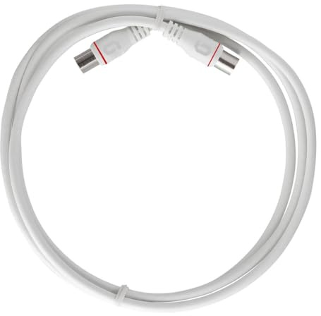 Axing EAK 251-80 Endgeräteanschlusskabel 2,5 m F-Quickfix F-Stecker 4-fach geschirmt Modemkabel für Kabelmodem DATA CATV Kabelfernsehen