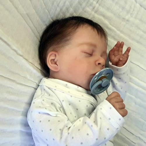 Anano Reborn Baby Puppen Junge Silikon Baby Puppe Jude Weiches Dünnes Haar 18 Zoll Lebensgröße Baby Puppen Die Echt Aussehen Mädchen Für Kinder 3+ Und Demenz
