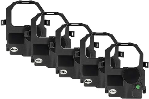 vhbw 5x Farbband Schriftband Ersatz für Tally MIP480-KA für Nadeldrucker | Bondrucker - Schwarz