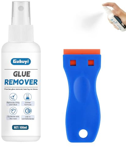 100ml Quita Adhesivos, Removedor de Pegamento, Quita Pegatinas, Quita Pegamento Adhesivo, Eliminador de Etiquetas y Adhesivos, Spray Adhesivo Elimina Rápidamente Residuos de Adhesivo