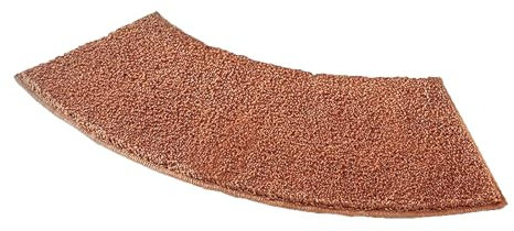 CCSSUPUP Gebogene Duschmatte, Mikrofaser Duschmatte Halbrund, Duschmatte Viertelkreis rutschfeste Hochflor Gebogen Duschmatte, Waschbarer Badematte für Eckdusche, 40 X 100 cm (Braun)