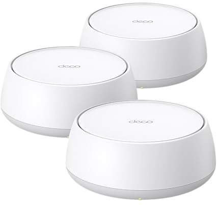 TP-Link WiFi 7 Deco BE25 Mesh WiFi, BE3600Mbps Dual-Band, Router, AP, 2 Porte Ethernet di 2,5 Gbps, 4 Antenne Interne, MLO, AI-Roaming, HomeShield, Funziona con Qualsiasi ISP, Modem e Alexa, 3pz