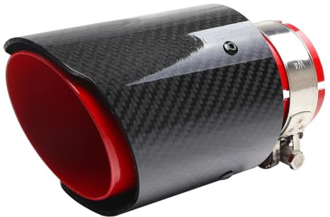 SONGLULU Car Exhaust Pipe for Range Rover Sport 2010-2013(with computer box),Stainless Exhaust Tip Pipe Trim Tail Pipe Tail Muffler Tip,Tail Throat Tailpipe Accessories,Glossy/Red 63-89mm