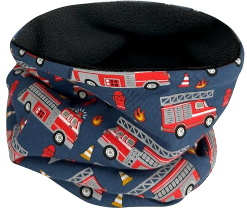 HECKBO 360° Reflektor Kinder Beanie Mütze oder Loop Schal - Vlies Stoff oder Jersey innen für Sommer Frühling Herbst Winter