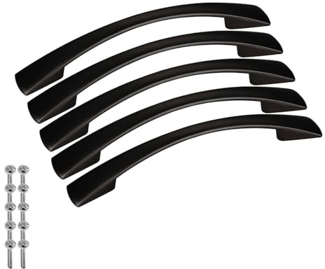 SOTECH 5 x Möbelgriffe BLACKLINE X BA 96 mm | (Länge 133 mm, Breite 13 mm, Höhe 23 mm) Schrankgriff Küchengriff