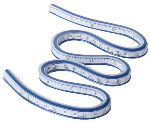 NOPKESV 1 Stück Flexibles Kurvenlineal,Flexibles Kurven Machthaber Maß Werkzeug für das Zeichnen von Mal Grafiken und von Kleiderdesign (60cm)