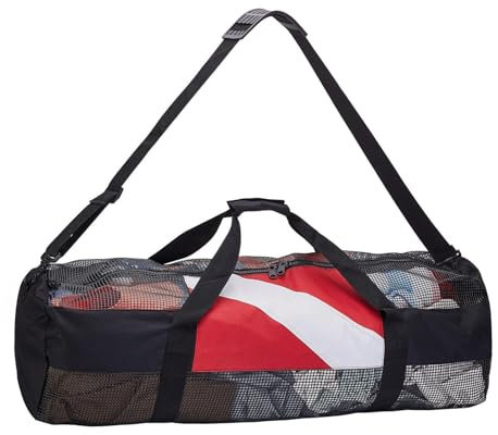 Tauchtasche aus Netzstoff – langlebige Aufbewahrung für Schwimmausrüstung, leichter Tauchrucksack | Netztasche mit Reißverschluss, große Kapazität, Netz-Schwimmtasche, Tasche