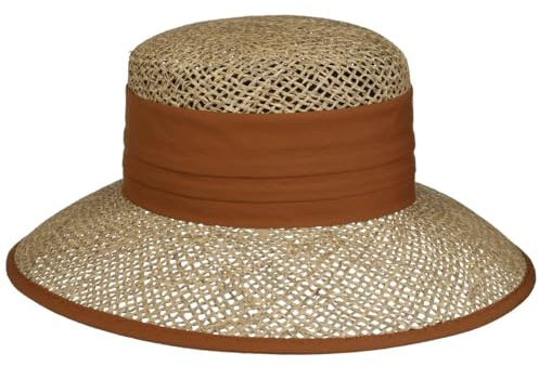 Seeberger Talea Beach Seegras Strohhut Damen - Sommerhut Sonnenhüte mit Ripsband, Einfass Frühling-Sommer Sommer