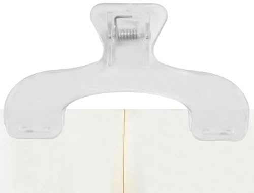Clip de livre | Porte-page en plastique transparent, pince à livre robuste | Maintien sécurisé pour livres épais, parfait pour les études, les partitions de musique, les recettes, compatible avec livr
