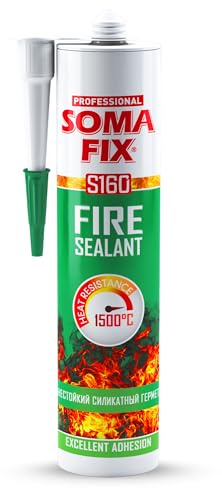 Furnace Cement - Premixed Refractory Cement, Black Fireplace Sealant (2732°F) Fire Resistant Mortar for Oven, Stove, Chimney, Garage Firewall, Grills & Flues - 10.5 fl.oz