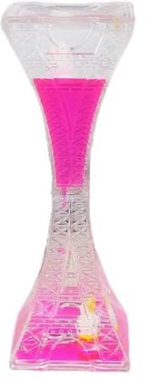 Tropfen Sanduhr Flüssig Bewegung Blasen, Turmform Liquid Motion Timer Bubble Sanduhr Sensorisches Spielzeug Dekompressionsölleck Schreibtisch Spielzeug Geschenk für Kinder Erwachsene (Rosa)