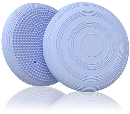 GLOSKIN Balance Kissen Mit Pumpe, Durchmesser Von 34 cm, Balancekissen, Orthopädischer Gleichgewichtskissen, Bürokissen, Yoga -Sportkissen, Luftkissen für Massage