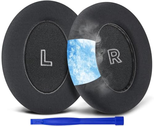 SOULWIT Cuscinetti Auricolari Gel Raffreddamento Ricambio per Bose QuietComfort(QC) Ultra Wireless Cuffie, Padiglioni con Tessuto Traspirante in Seta di Ghiaccio e Cancellazione del Rumore Schiuma
