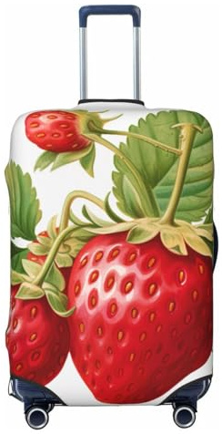 ADAhgu Housse de valise personnalisée à la mode avec imprimé fraises Clipart pour voyage et affaires, Noir , S