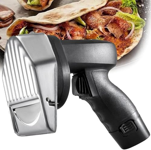 Electric Doner Knife Cutter, Adjustable Thickness for Roast Meat, Safe for BBQ, Outdoor Grills, and Home Use
