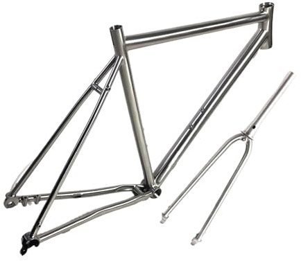 Generico Telaio for Bici da Corsa Gravel in Lega di Titanio, forcellino sostituibile, Bicicletta, 700CX45C(with Ti Fork,56cm)