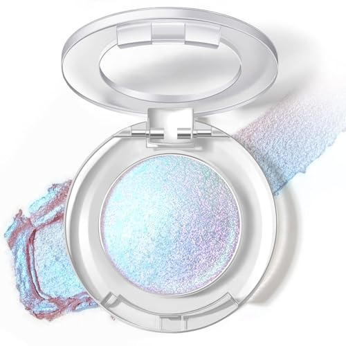 Muorruo Holografisk duokrom glitter ögonskugga, färgskiftande skimmer ögonskuggspalett, glittrande överstrykningspenna för inre ögonhörn, iriserande ögonskuggspalett 04