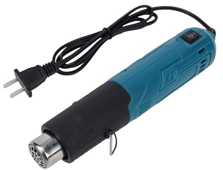 Focket Mini Pistola de Calor, Soplador de Aire Caliente Portátil de Mano de 300 W con 2 Ajustes de Temperatura y Soporte Plegable, para Envolver Resina, Curar Manualidades (Enchufe de la UE)