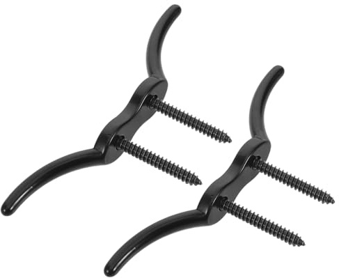 DECHOUS Robuste Edelstahl Klampe 2 Stück Schwarz mit Schrauben 4 Zoll Leinenhalter für Kajak Ponton und Bootsdeck zur Sicheren Befestigung