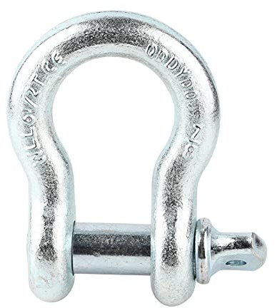 Adfaga G209 Schwerlast-Bogenschäkel aus legiertem Stahl, D-Ring-Schäkel in Marinequalität, hohe Festigkeit zum Abschleppen, Rigging, Rettungsbau, 2T, 3,25T, 4,75T, 6,5T, 2 Stück, 1 (6.5t)