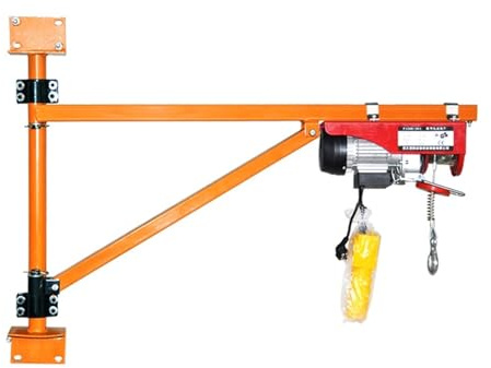 NKURTPC Cabrestante Elevador Polipasto eléctrico de 200kg, Soporte montado en la Pared portátil, grúa doméstica, grúa pequeña, polipasto eléctrico Interior Cabrestante Eléctrico(Package 2)