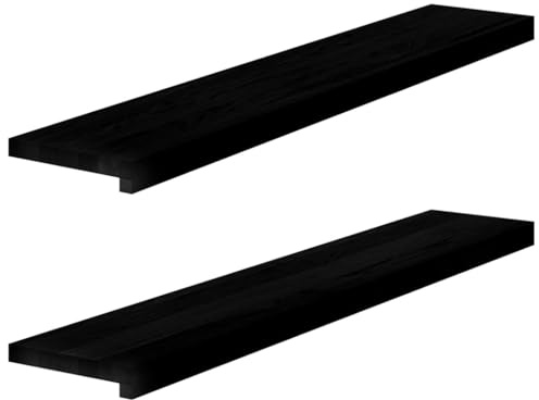 2 davanzali per finestre, in legno massello di quercia, 110 x 20 x 2 cm, non trattato, davanzale, davanzale naturale, in legno di quercia non trattato