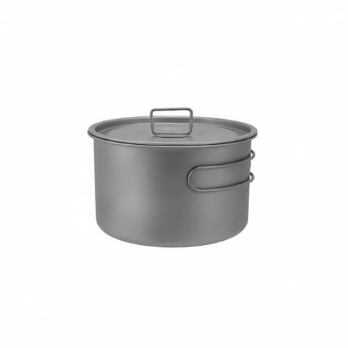 predolo 1000 Ml Pentola in Titanio 1L Ultraleggero Gavetta in Titanio con Coperchio Antibatterico Pentola da Trekking Ultraleggera per Escursionismo, Double Handle