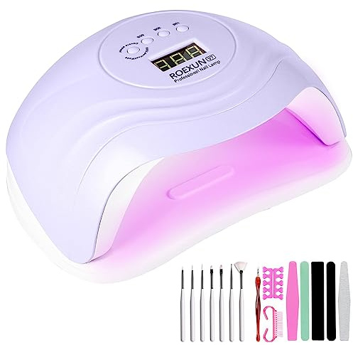 DEPAR 168W UV-nagellampa, professionell UV-nageltork med LCD-skärm och automatisk sensor, Von 4 timer för manikyr/pedikyr nagelkonst i hemmet och vardagsrummet