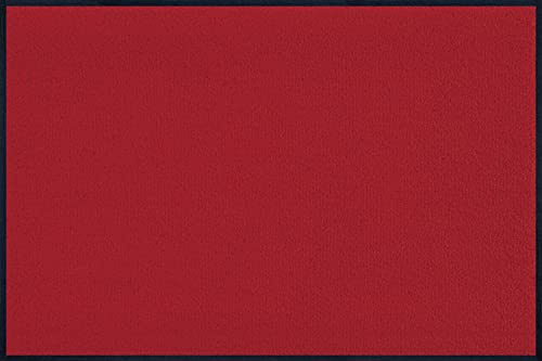 wash+dry Fußmatte, scarlet 60x90 cm, innen und außen, waschbar, rot