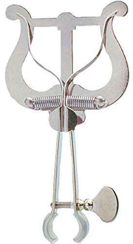 Marschgabel,Lyra groß,zum Klemmen am Mundrohr für Trompete,Nickel