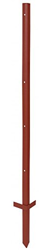 Kerbl 10 Stück Winkelstahlpfahl 115 cm Stärke 2 mm Weidezaunpfahl 4 Bohrungen Elektrozaun
