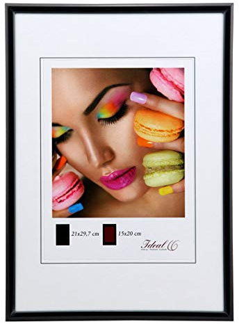 Ideal Life Kunststoff Bilderrahmen Wanddeko Collage Poster Bilder Foto Rahmen: Farbe: Schwarz | Format: 50x70