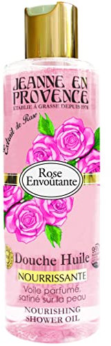 JEANNE EN PROVENCE - Douche Huile Rose Envoûtante - Nettoie, Nourrit & Parfume - Gel Douche Pour Peaux Sèches - 95% d'Ingrédients d'Origine Naturelle - Fabriqué en France à Grasse - 250 ml