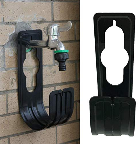 N/Y Gancho para jardín, soporte para jardín, soporte plástico para montaje en pared, marco envolvente, soporte para tubos extensible, soporte gancho inoxidable para colgar tuberías agua